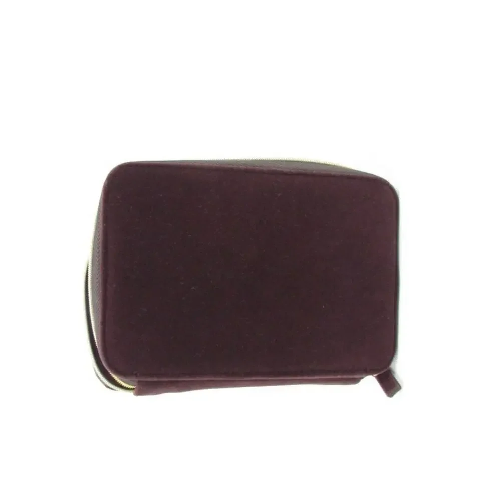Dolce & Gabbana Intense Burgundy Velvet Jewelry Travel Case